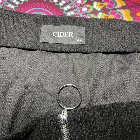 CIDER Black‎ Corduroy Zip Front A-Line Mini Skirt Size 4XL - Picture 5 of 5